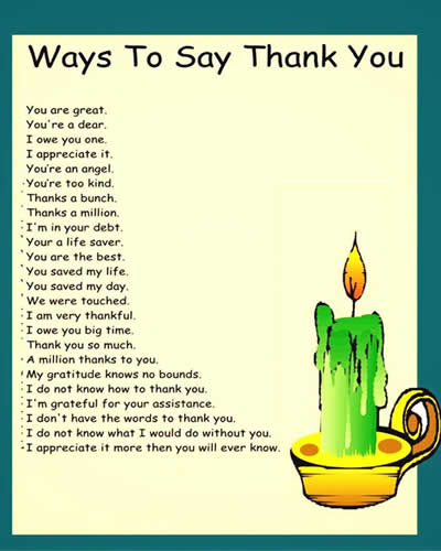 Ways to say 'Thank you!'